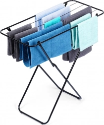 Klappbarer Metall-Wäschetrockner 93 × 43 × 88 cm, schwarz