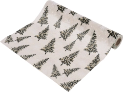 Chemin de table de Noël avec motif de sapins 250 × 28 cm - 1 pièce
