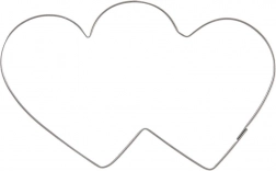 Emporte-pièce inox cœur double 9 cm