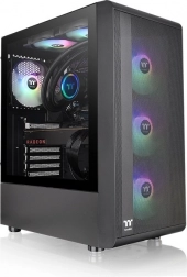 Boîtier d'ordinateur S200 avec verre trempé et éclairage RGB
