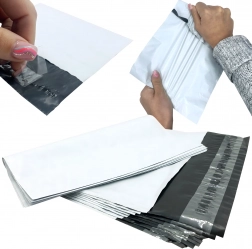 Weiße Kunststoff-Versandtaschen C3 350 × 460 mm, Packung 50 Stk.