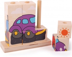 Wooden puzzle Bigjigs Baby Transport