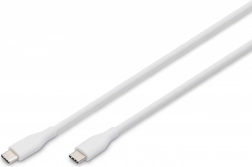 Silikon-USB-C-auf-USB-C-Kabel, USB 2.0 60W, 1m weiß