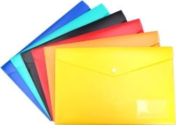 Kunststoffmappe mit Druckknopf 36 × 25,5 cm