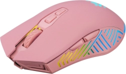 Defender Pandora Wireless Gaming Mouse, 3200 DPI, 7 Buttons, Pink