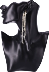 Lange goldene Ohrringe mit Ketten