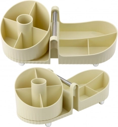 Organizer für Kosmetik und Bürobedarf mit beigem Griff