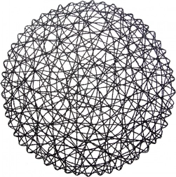 Set de table rond en papier noir 35 cm