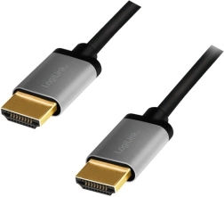 HDMI-kabel 4K/60 Hz, aluminium, 2 m, zwart