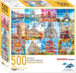Puzzle Landmarks in Colors Brain Tree 500 Pieces