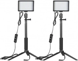 Studio Set Neewer Two LED Lights with Filters and Stands