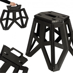 Tabouret de camping pliant 40 cm noir