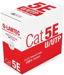 Q-LANTEC datakabel U/UTP cat. 5e, PVC, 100% koper, 305 m