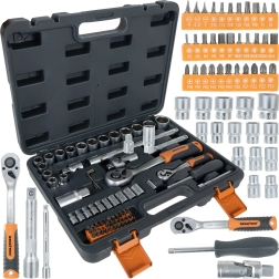 Bigstren gereedschapset in koffer 72 delen met ratels 1/4" en 1/2" (72T)