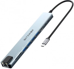 Station d’accueil BlitzWolf BW-TH5 10-en-1 USB‑C, argent