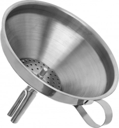 Stainless steel kitchen funnel with strainer 12.5 cm