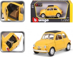 Bburago model cars Fiat 500 F 1965 yellow 1:24