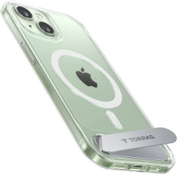 Étui transparent Torras UPRO Pstand avec béquille magnétique pour iPhone 15