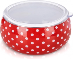 Enamelled bowl with lid 1 l Dot Orion