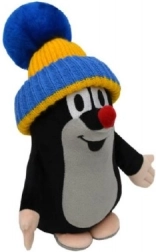 Mole with a blue-yellow beanie