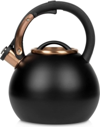 Vilde stainless steel whistling kettle 3 l black