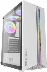 boîtier PC darkFlash DK151 ARGB, blanc