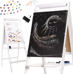 Grand tableau magnétique double face avec craie
