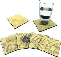 Set de sous-verres MARAUDER'S MAP (4 pcs) – thermoréactifs