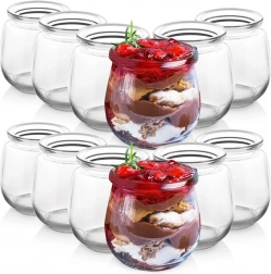 Glazen potjes voor yoghurt en desserts 130 ml – set van 12 stuks