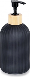 Schwarzer Seifenspender aus Glas 400 ml