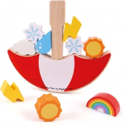 Wooden Balancing Game Weather BIGJIGS TOYS