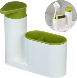 Kitchen organizer and liquid soap dispenser