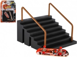 Fingerboard with stairs and handrail 9 cm