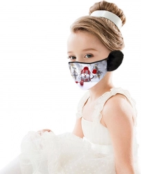 Kids’ Christmas Mask with Ears - Snowman