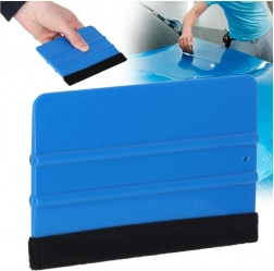 Kunststoffrakel mit Filz für Folienanwendung 12,5 × 8 cm