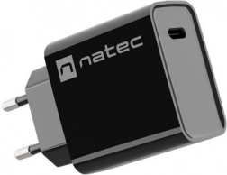 chargeur secteur NATEC Ribera 1× USB‑C 20 W noir