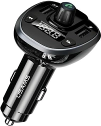 Kit mains libres avec transmetteur FM USAMS C21 Bluetooth, MP3, 2× USB 3,4 A
