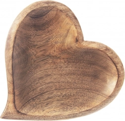 Mango Wood Serving Plate in Heart Shape 20 × 21 cm