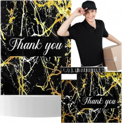Kurier-Foliopacks 255 × 370 mm, Motiv Goldmarmor und Aufschrift Thank You, 50 Stk.