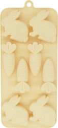 Moule en silicone pour chocolat TORO – lapins et carottes de Pâques, 8 pcs