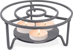 Metal warmer for teapot, grey, 16.5 cm