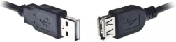 USB 2.0 Verlängerungskabel AM–AF 1,8 m schwarz