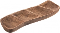 Mango Wood Divided Serving Plate 35 × 11 cm