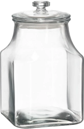 Boîte de conservation carrée en verre avec couvercle 3,3 l