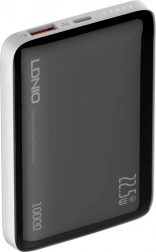 LDNIO 10000 mAh Power Bank with 22.5 W Fast Charging and USB‑C, Black