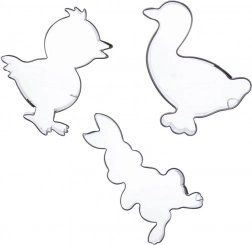 Set of stainless steel Easter cookie cutters 5–6 cm, 3 pcs
