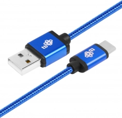 Blue USB–USB‑C Cable 1.5 m with Braid
