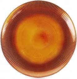 Assiette plate en verre ambre 28 cm