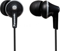 Black ergonomic in-ear headphones