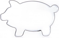 Stainless steel pig-shaped cookie cutter 7 cm
